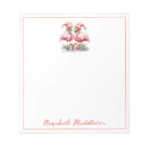 Vrolijk kerstroze flamingo's