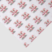 Vrolijk kerstroze flamingo's tissuepapier (Detail)