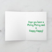 Vrolijk kerstroze Kaart met kerstmis (Binnen)