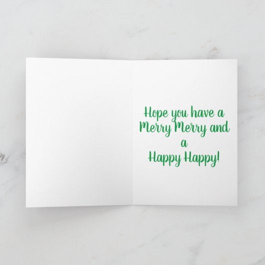 Vrolijk kerstroze Kaart met kerstmis (Binnen)