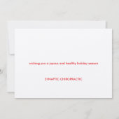 Vrolijk kerstruggengraat Holly Chiropractic Flat C Kaart (Achterkant)