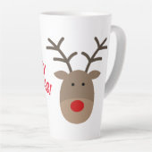 Vrolijk kerstschattige rendierlatente mok cadeau (Rechterhoek)