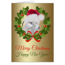 Vrolijk kerstschilder van de Angora Doe