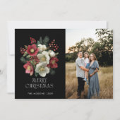 Vrolijk kerstschilderij Helleborus Holiday Design Feestdagenkaart (Voorkant)