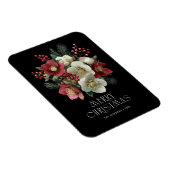 Vrolijk kerstschilderij Helleborus Holiday Design Magneet (Rechterzijde)