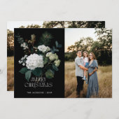 Vrolijk kerstschilderij Hydrangea Holiday Design Feestdagenkaart (Voorkant / Achterkant)