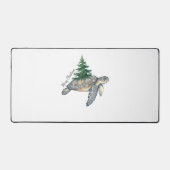 Vrolijk kerstschildpad Zee Bureaumat (Voorkant)