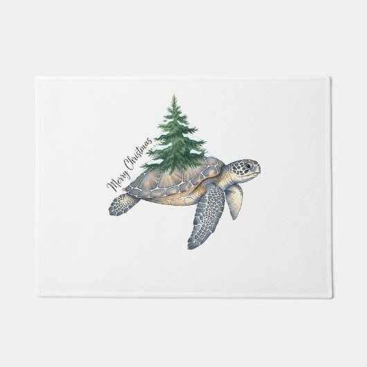 Vrolijk kerstschildpad Zee Deurmat (Voorkant)