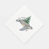 Vrolijk kerstschildpad Zee Servet (Hoek)