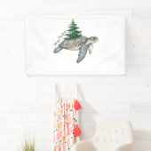 Vrolijk kerstschildpad Zee Spandoek (Insitu)