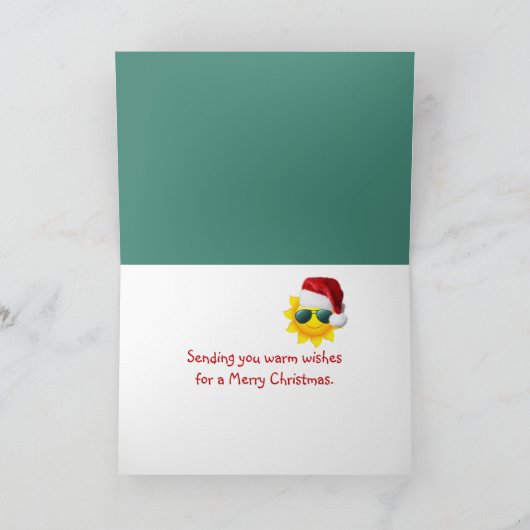 Vrolijk kerstschip met zand Man Feestdagen Kaart (Binnen)