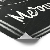 Vrolijk kerstschoolbord feestelijk poster (Hoek)