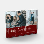 Vrolijk kerstscript 2 Foto Collage Holiday Red (Links)