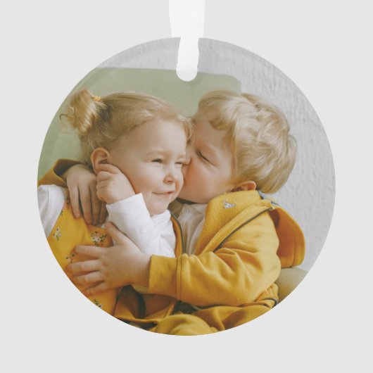 Vrolijk kerstscript aangepaste kleur acryl foto ornament (achterkant)