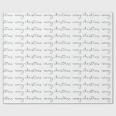 vrolijk kerstscript cadeaupapier (Vlak)