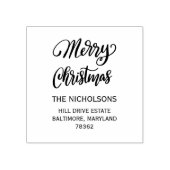 Vrolijk kerstscript Casual Rubberstempel (Afrduk)