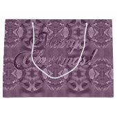 Vrolijk kerstscript elegant Antiek roze Groot Cadeauzakje (Voorkant)