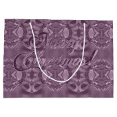 Vrolijk kerstscript elegant Antiek roze Groot Cadeauzakje (Achterkant)
