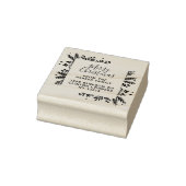 Vrolijk kerstscript en Greenery Return-adres Rubberstempel (Stempel)