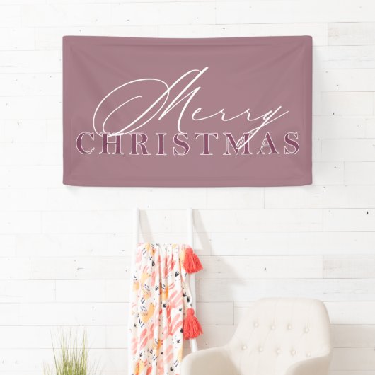 Vrolijk kerstscript en serif combinatie spandoek (Insitu)