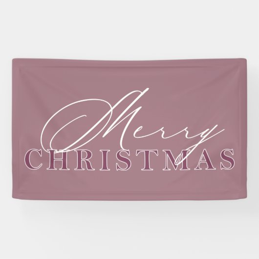 Vrolijk kerstscript en serif combinatie spandoek (Horizontaal)