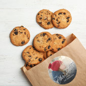 Vrolijk Kerstscript Foto Aangepast Ronde Sticker