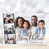 Vrolijk kerstscript fotostrip feestdagenkaart