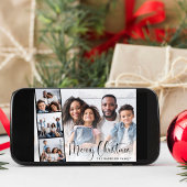 Vrolijk kerstscript fotostrip feestdagenkaart