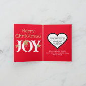 Vrolijk kerstscript gevouwen rode vakantie Kaart (Binnen)