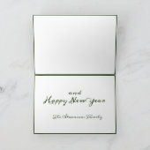 Vrolijk kerstscript Groene Eenvoudige Moderne Vaka Feestdagen Kaart (Binnen)