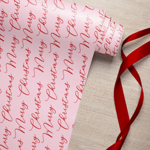 Vrolijk kerstscript inpakpapier
