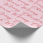 Vrolijk kerstscript inpakpapier (Hoek)