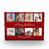 Vrolijk kerstscript kalligrafie | Fotocollage Fotoblokken (Voorkant)