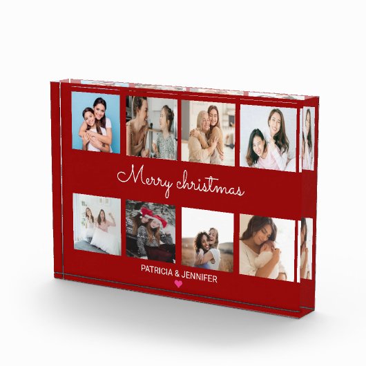 Vrolijk kerstscript kalligrafie | Fotocollage Fotoblokken (Rechts)