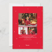 Vrolijk kerstscript klassieke foto feestdagenkaart (Achterkant)