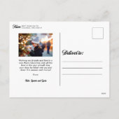 Vrolijk kerstscript klassieke twee foto's feestdagenkaart (Achterkant)