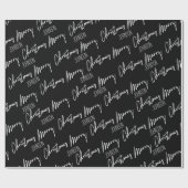 Vrolijk kerstscript met de naam Nordic Cousy Cadeaupapier (Vlak)