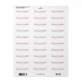 Vrolijk kerstscript met dennen & bessen ontwerp etiket (Full Sheet)