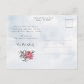 Vrolijk kerstscript met Waterverf Poinsettias Briefkaart (Achterkant)