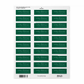 Vrolijk kerstscript | Modern groen adres Etiket (Full Sheet)