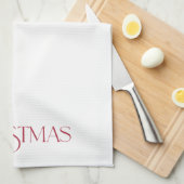 Vrolijk kerstscript & modern serif type ontwerp theedoek (Quarter Fold)