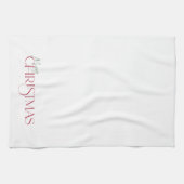 Vrolijk kerstscript & modern serif type ontwerp theedoek (Horizontaal)