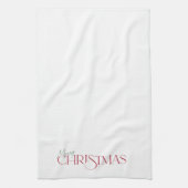 Vrolijk kerstscript & modern serif type ontwerp theedoek (Verticaal)