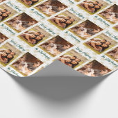 Vrolijk Kerstscript Naam Groen Goud Cadeaupapier (Hoek)