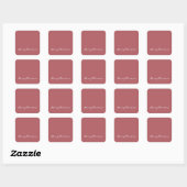Vrolijk kerstscript omhullen of Gift Wrap roze Vierkante Sticker (Vel)