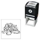 Vrolijk kerstscript ontwerp  zelfinktende stempel (In situ)