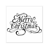 Vrolijk kerstscript ontwerp  zelfinktende stempel (Design)