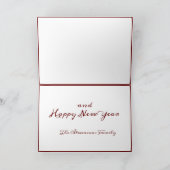 Vrolijk kerstscript Red Simple Moderne Holiday Feestdagen Kaart (Binnen)