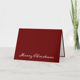 Vrolijk kerstscript Red Simple Moderne Holiday Feestdagen Kaart