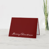Vrolijk kerstscript Red Simple Moderne Holiday Feestdagen Kaart (Voorkant)